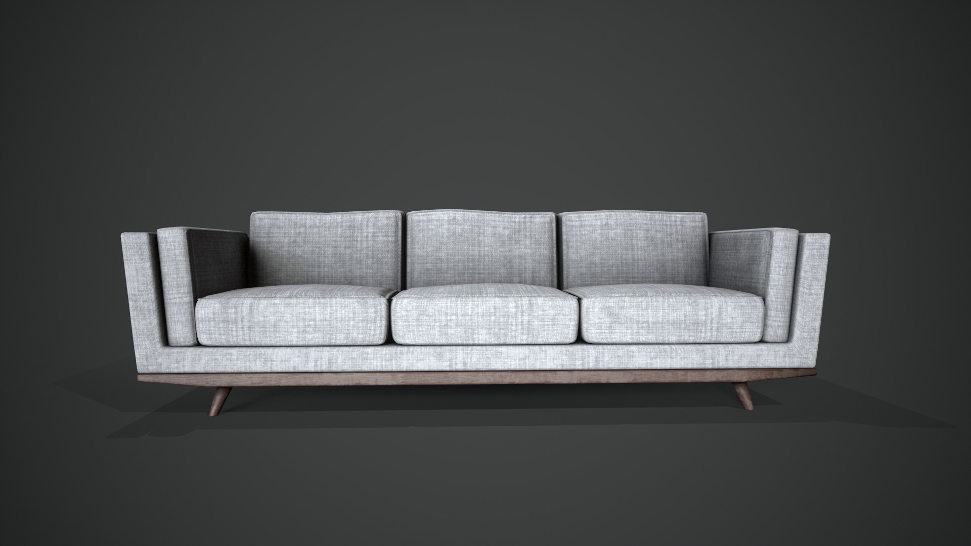 Fabric Sofa Low-poly 3D model_2