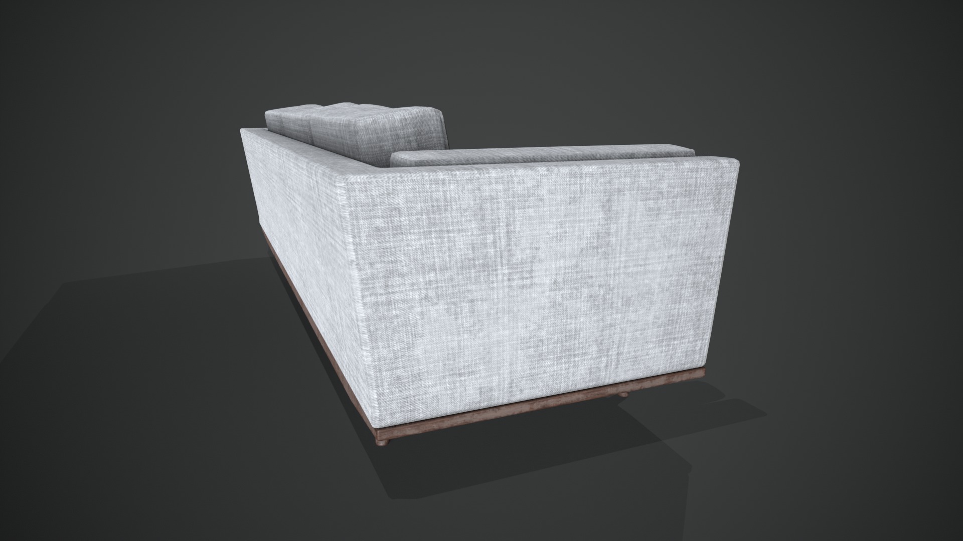 Fabric Sofa Low-poly 3D model_4