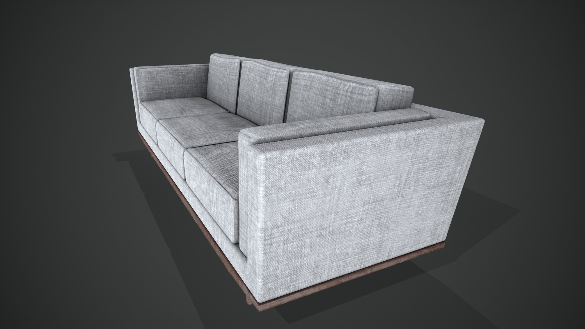 Fabric Sofa Low-poly 3D model_6