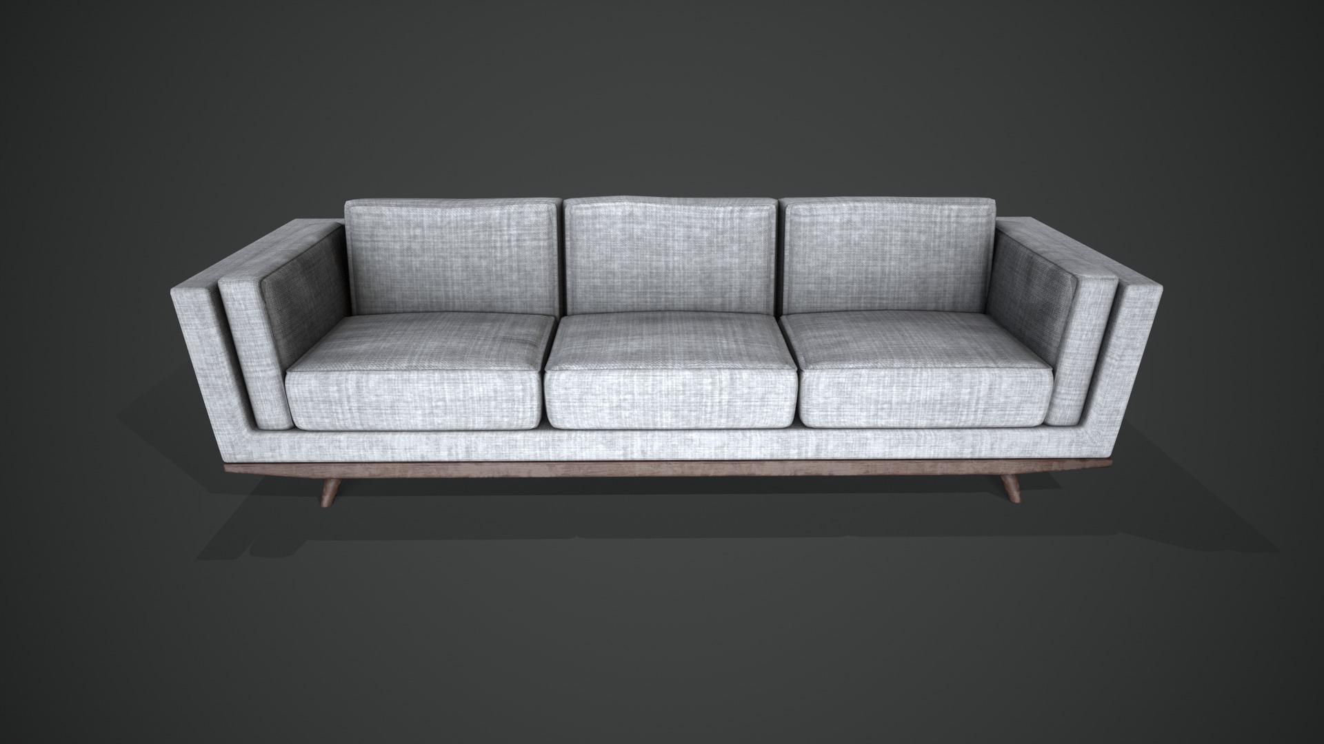Fabric Sofa Low-poly 3D model_7