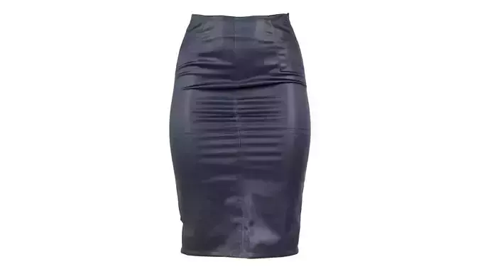Tight Leather Split Pencil Skirt