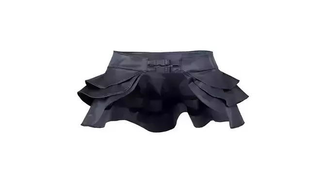 Vinyl Layered Peblum Skirt