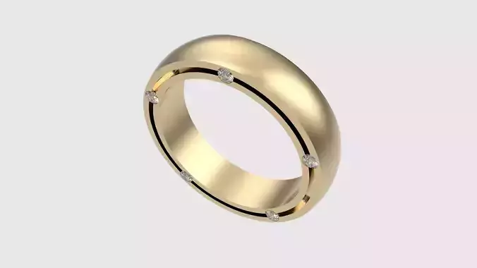 Sleek Modern Inset Diamond Ring JDBCo
