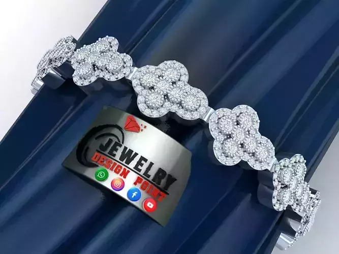 Custom Cross Bazel Diamond Link Bracelet Hiphop Cross Bracelet