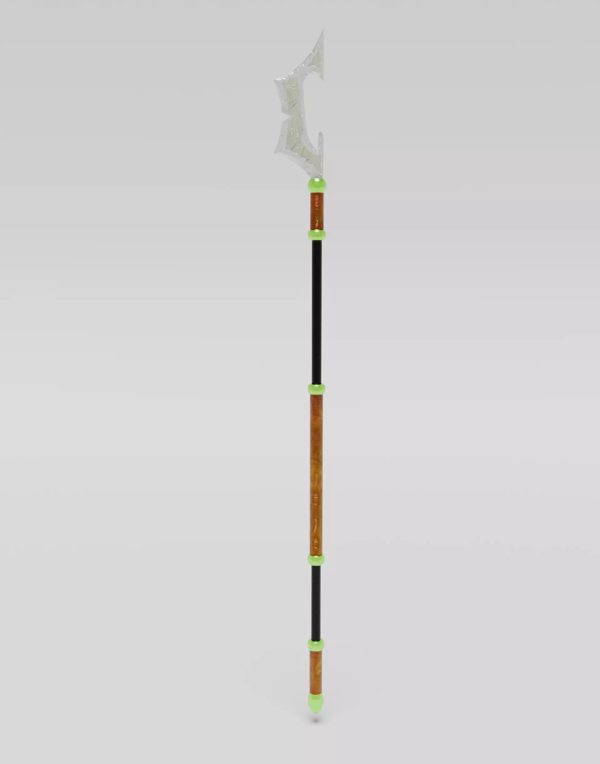 An ornate lance with a unique and stylized design Free low-poly 3D model