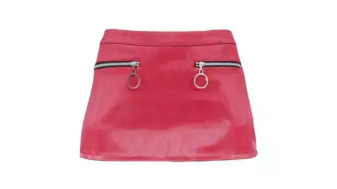 Zipper Miniskirt