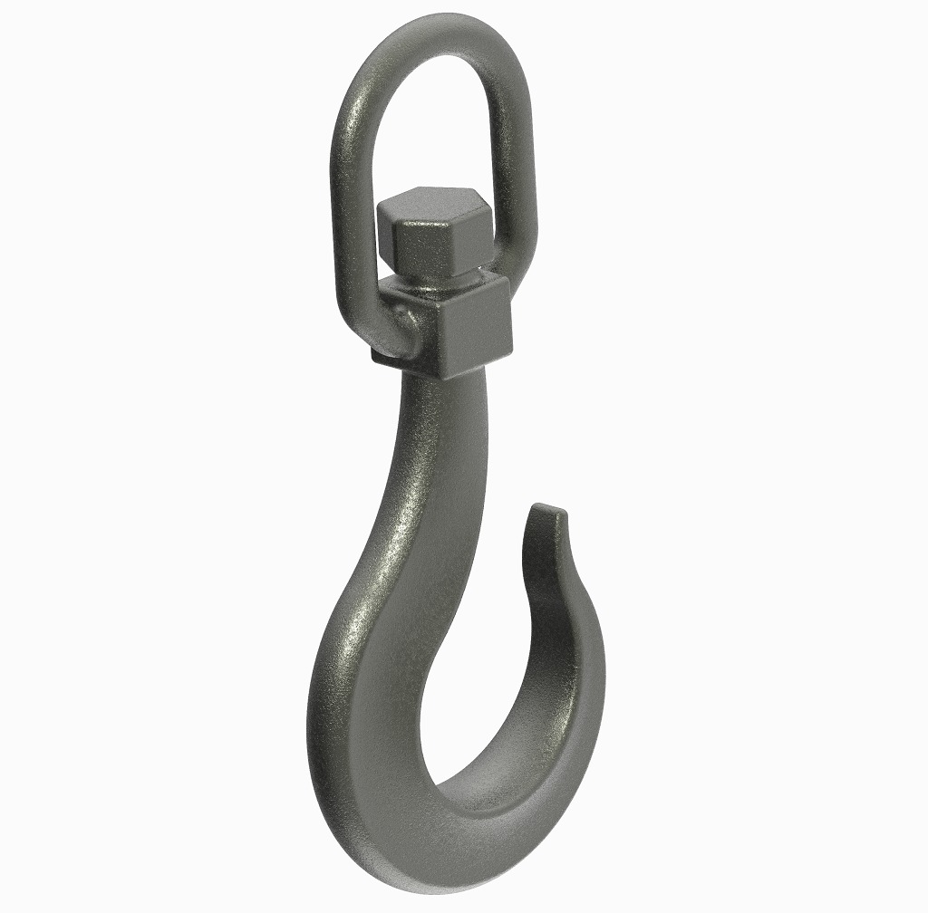 Heavy Duty Crane Hook 3D print model_2