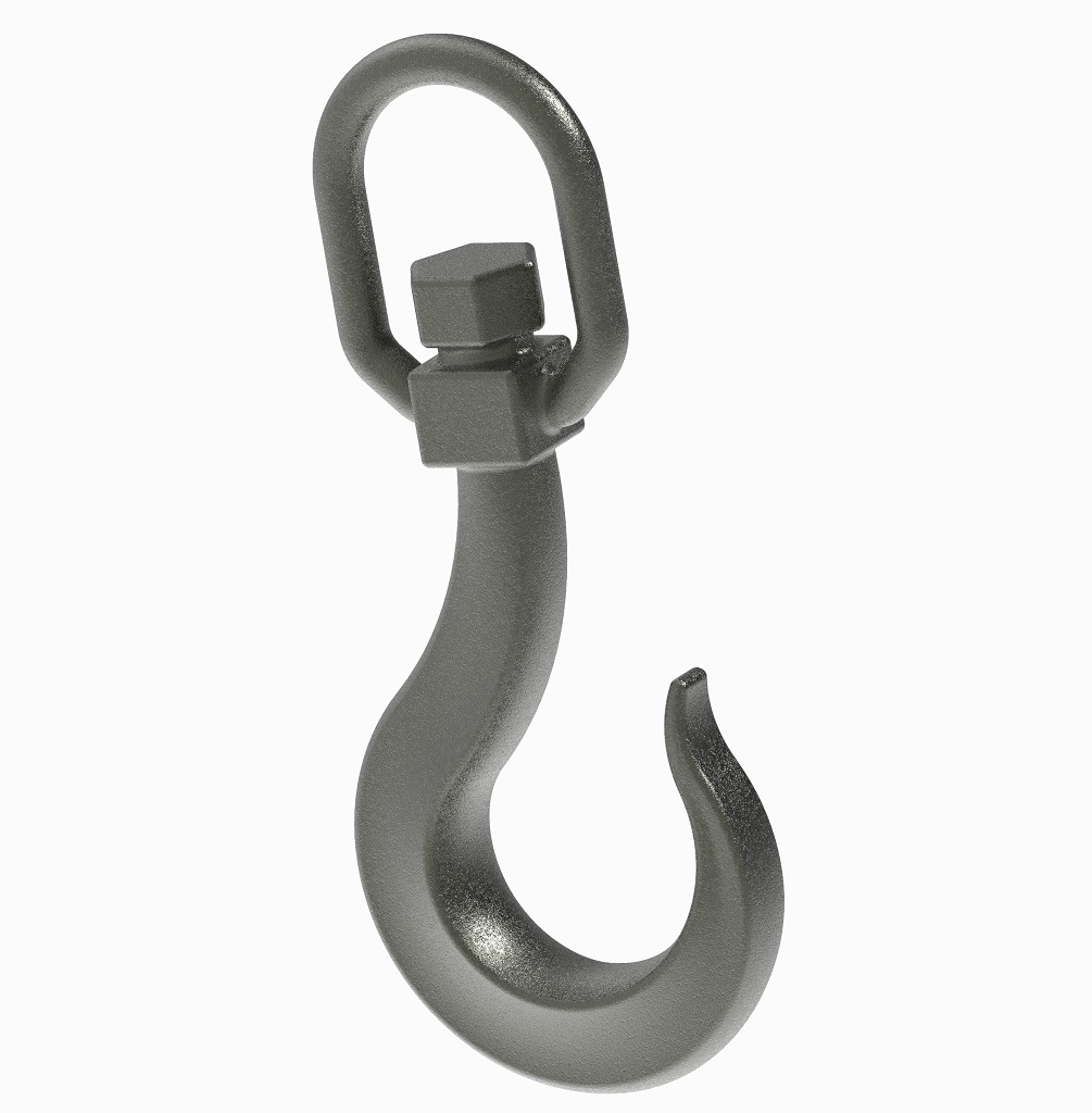 Heavy Duty Crane Hook 3D print model_1
