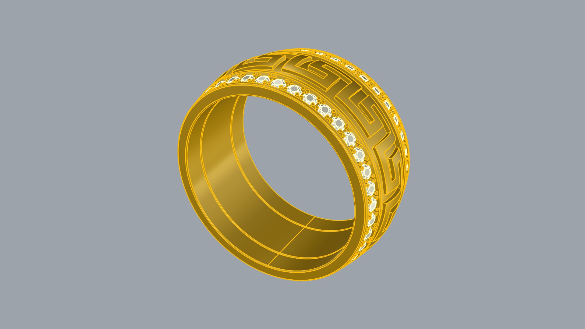 Intricate Patterned Eternity Ring JDBCo 3D print model_7