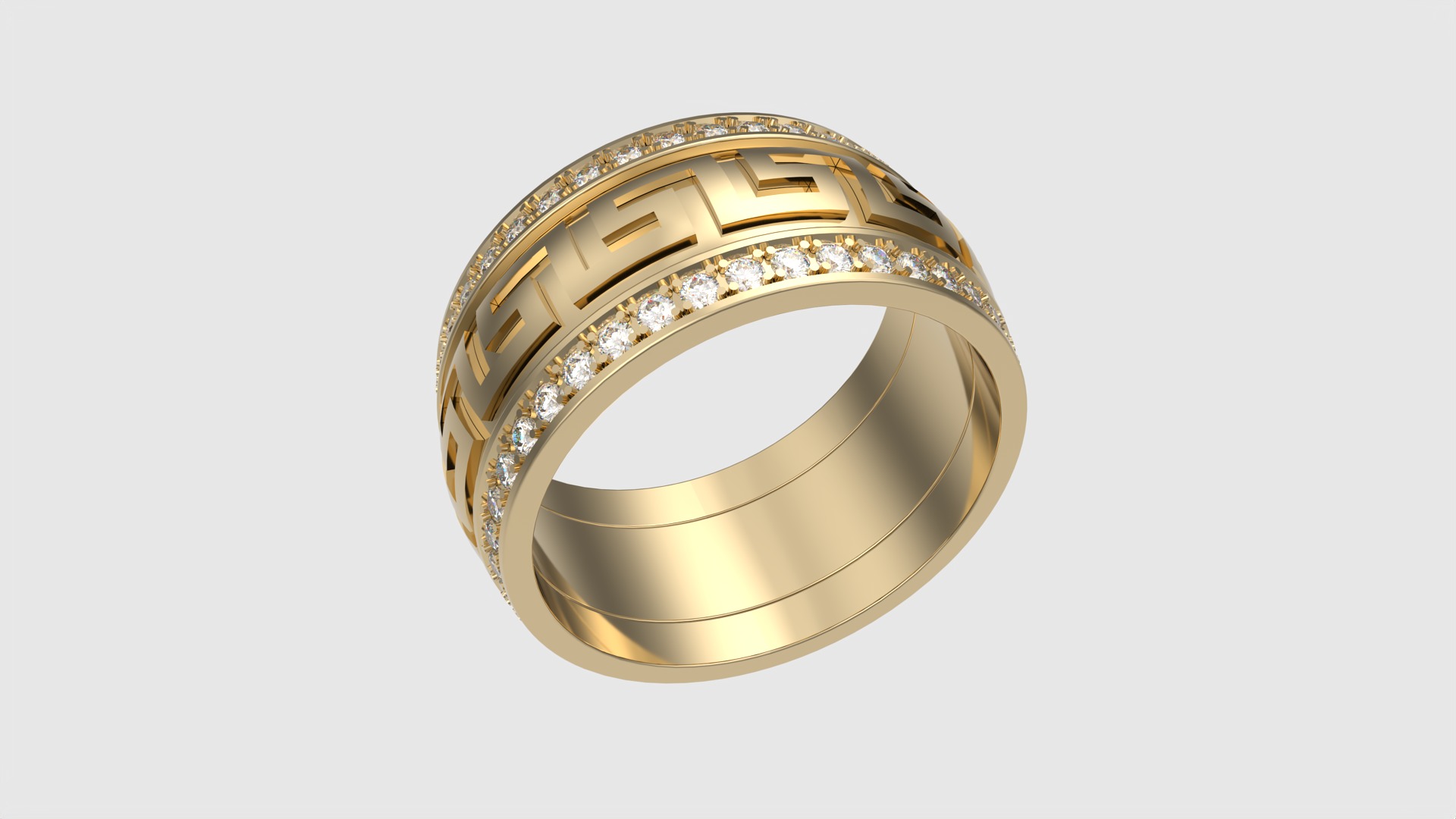 Intricate Patterned Eternity Ring JDBCo 3D print model_24