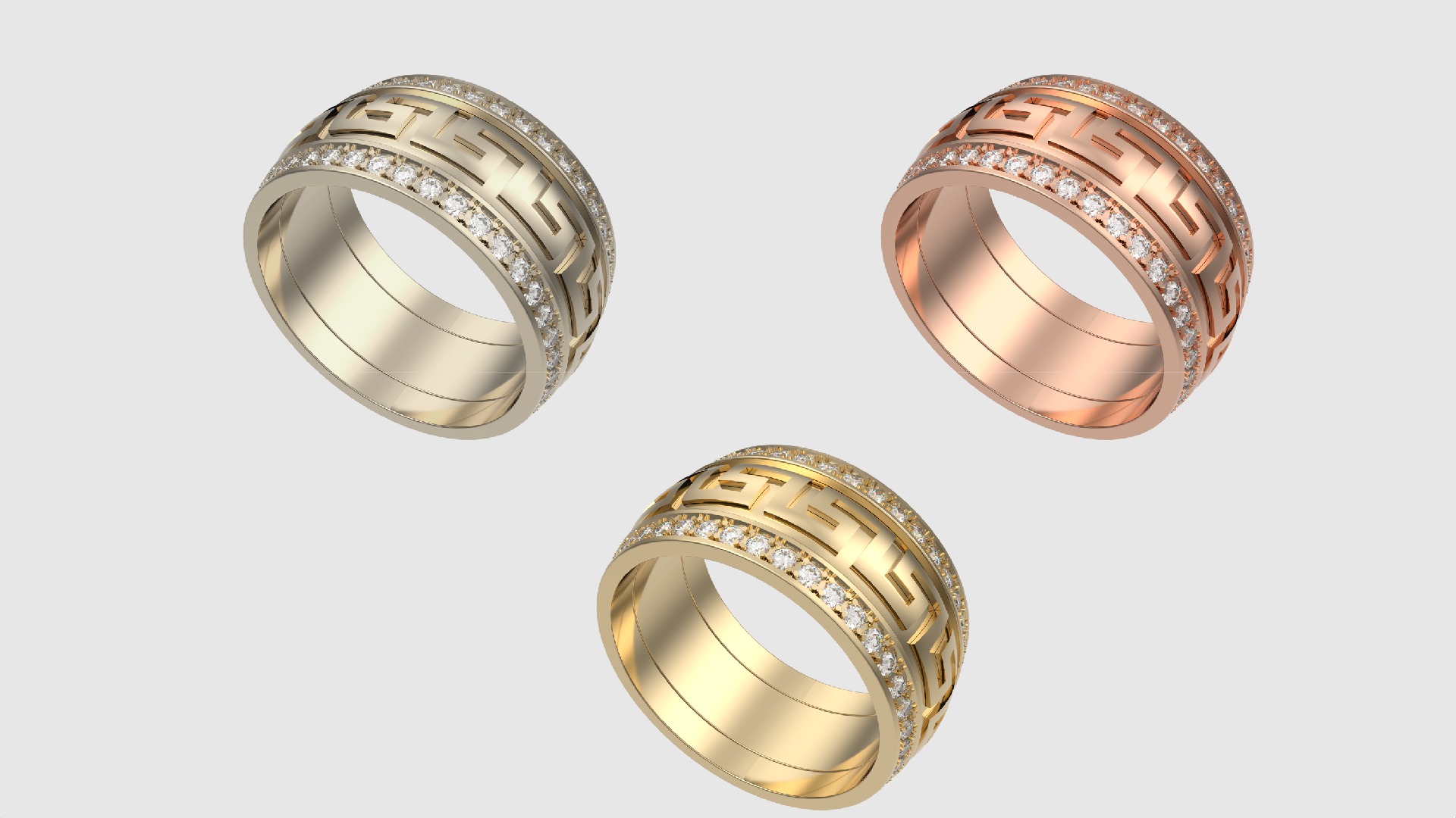 Intricate Patterned Eternity Ring JDBCo 3D print model_2