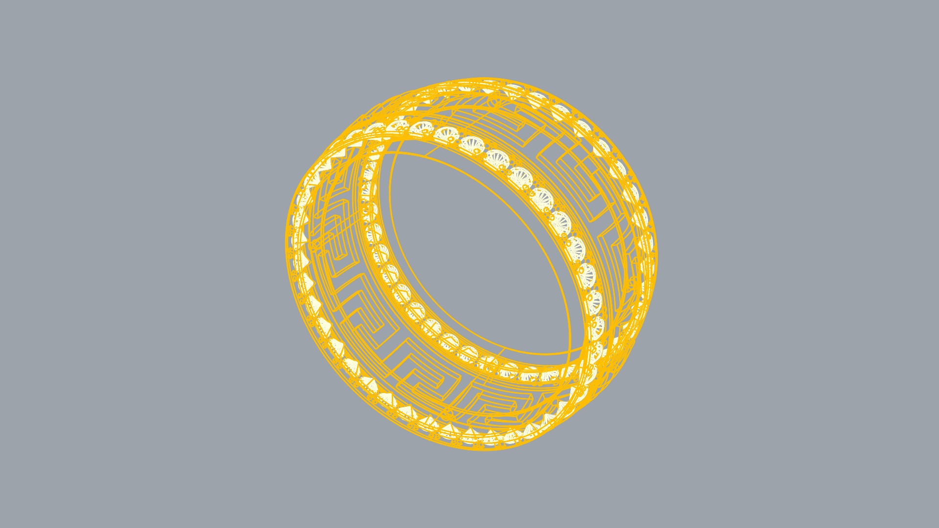 Intricate Patterned Eternity Ring JDBCo 3D print model_8