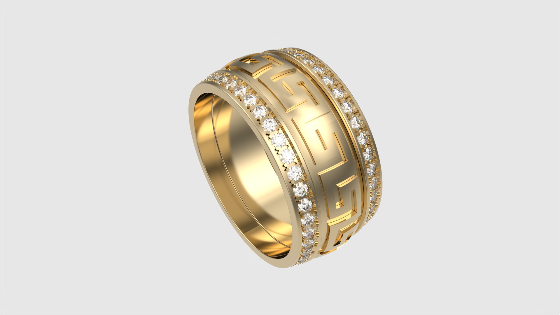 Intricate Patterned Eternity Ring JDBCo 3D print model_21