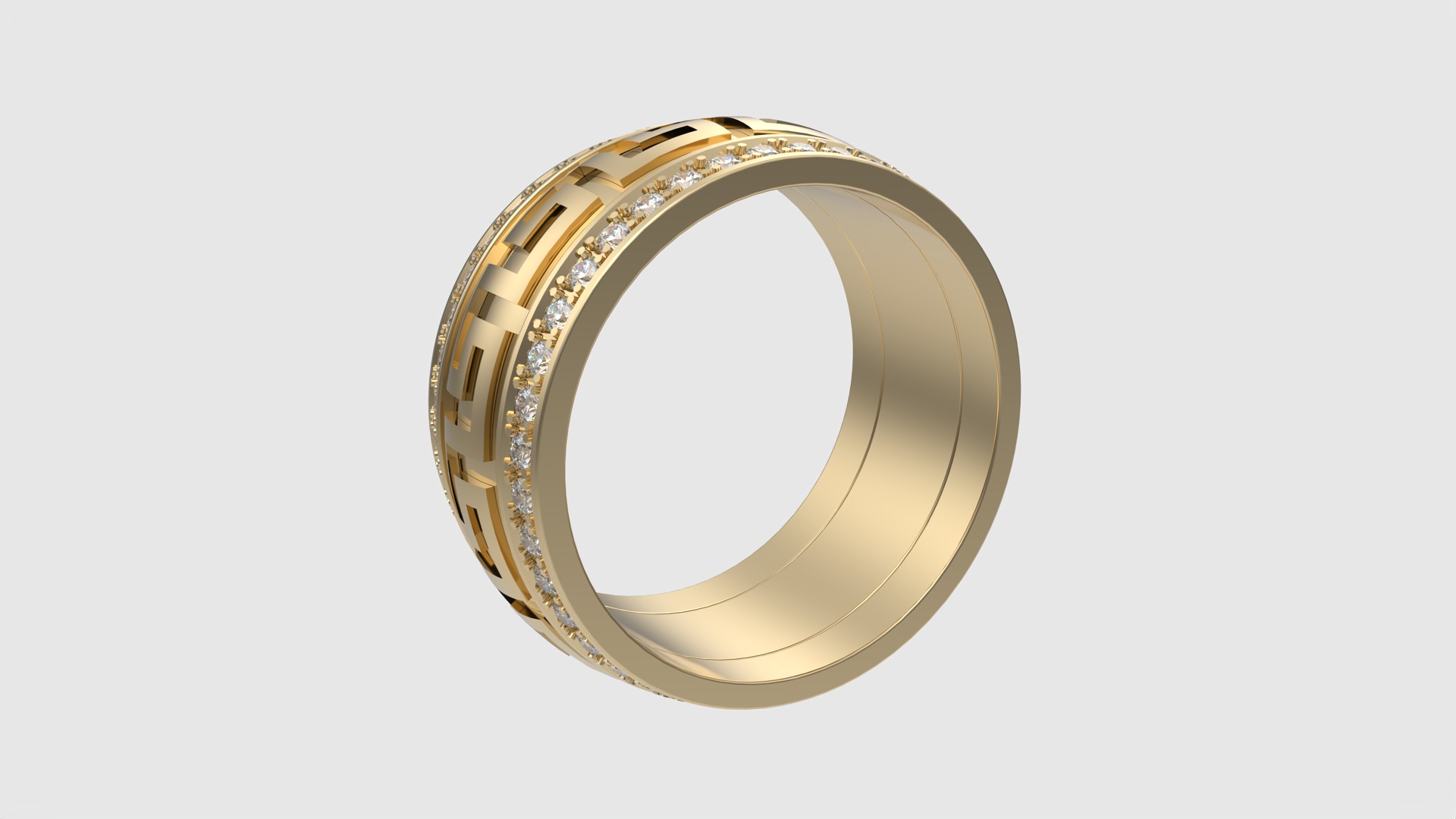 Intricate Patterned Eternity Ring JDBCo 3D print model_3