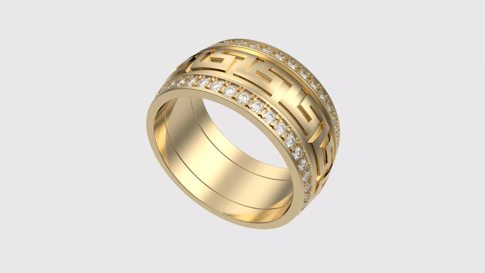 Intricate Patterned Eternity Ring JDBCo 3D print model_0