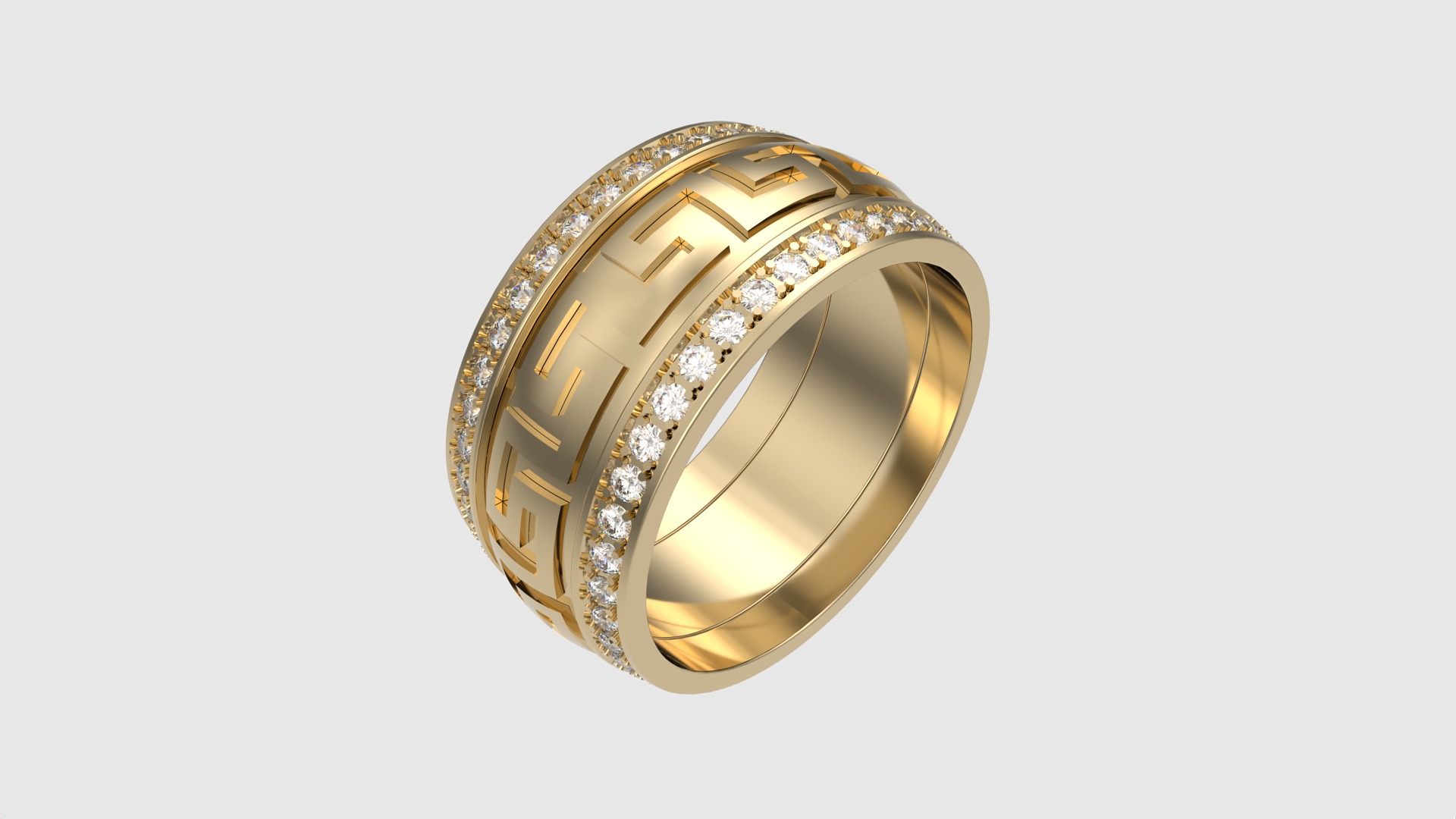 Intricate Patterned Eternity Ring JDBCo 3D print model_25
