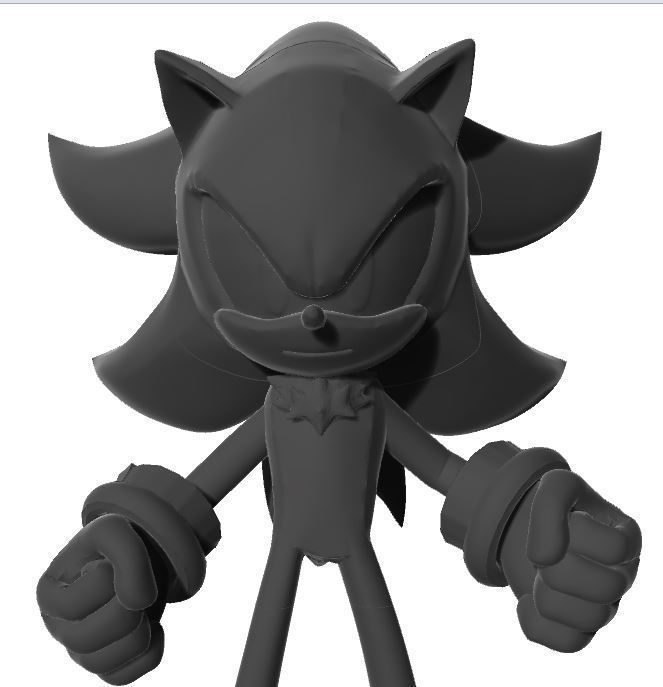 Shadow the Hedgehog 31 cm 3D print model_1