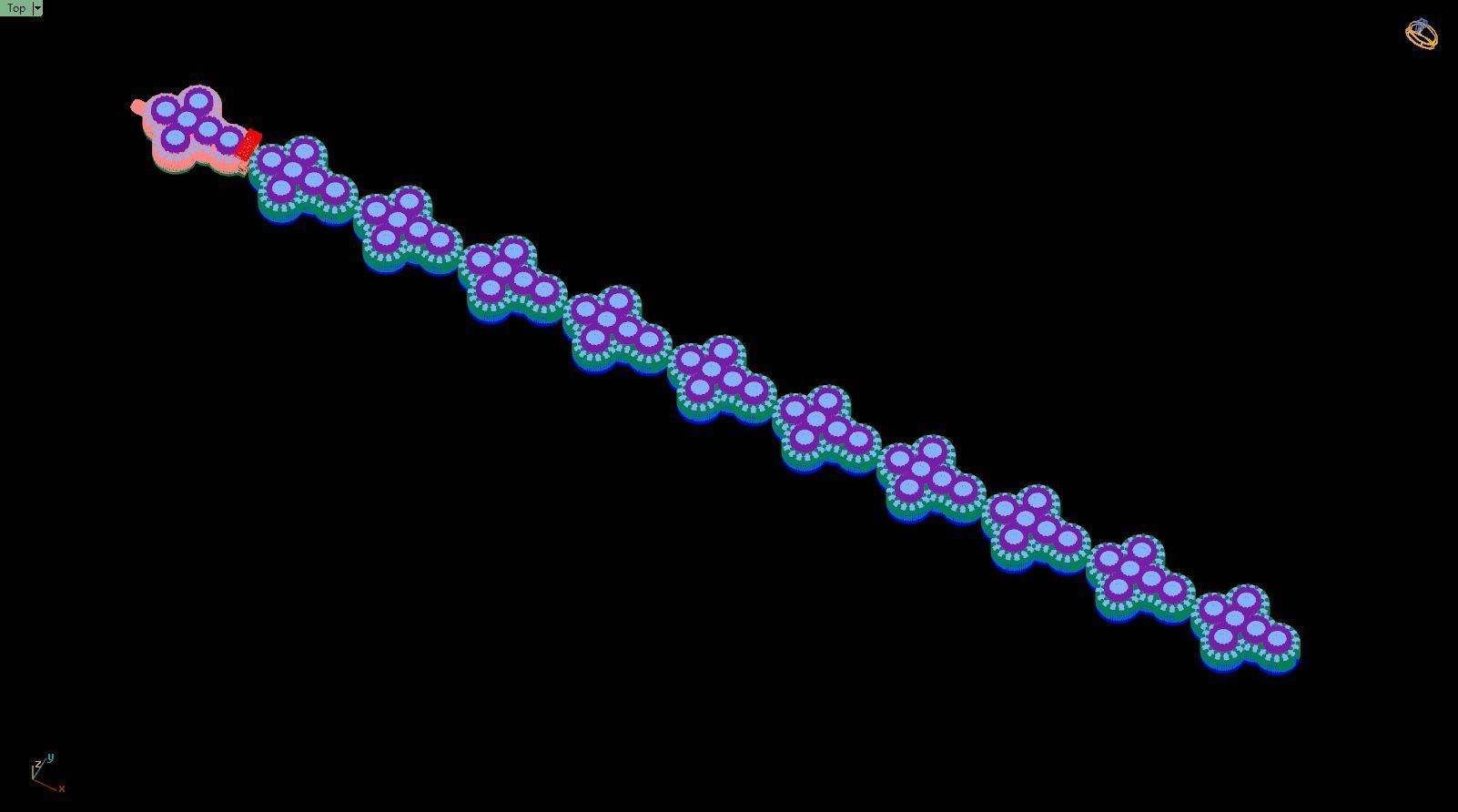 Custom Cross Bazel Diamond Link Bracelet Hiphop Cross Bracelet  3D print model_11