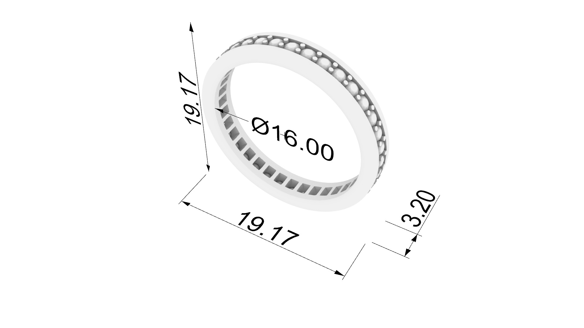 Timeless Channel Set Eternity Ring JDBCo 3D print model_1