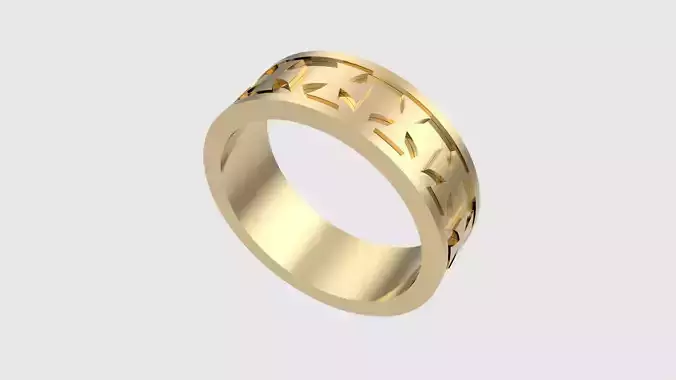 Intricate Geometric Band Ring JDBCo