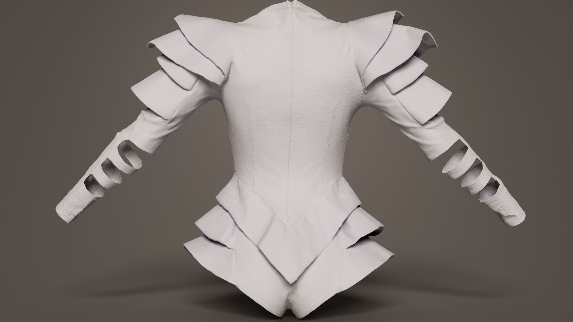 Pagode Bodysuit Low-poly 3D model_7