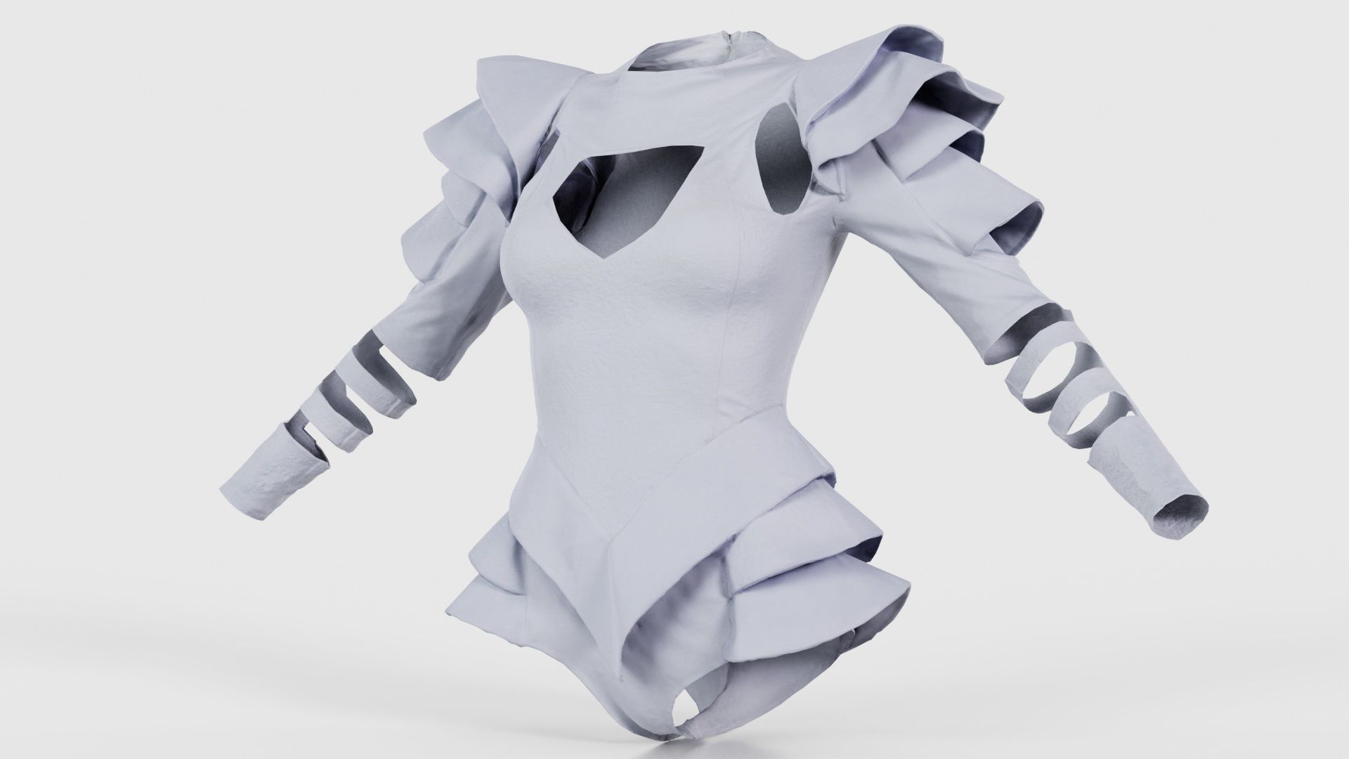 Pagode Bodysuit Low-poly 3D model_26