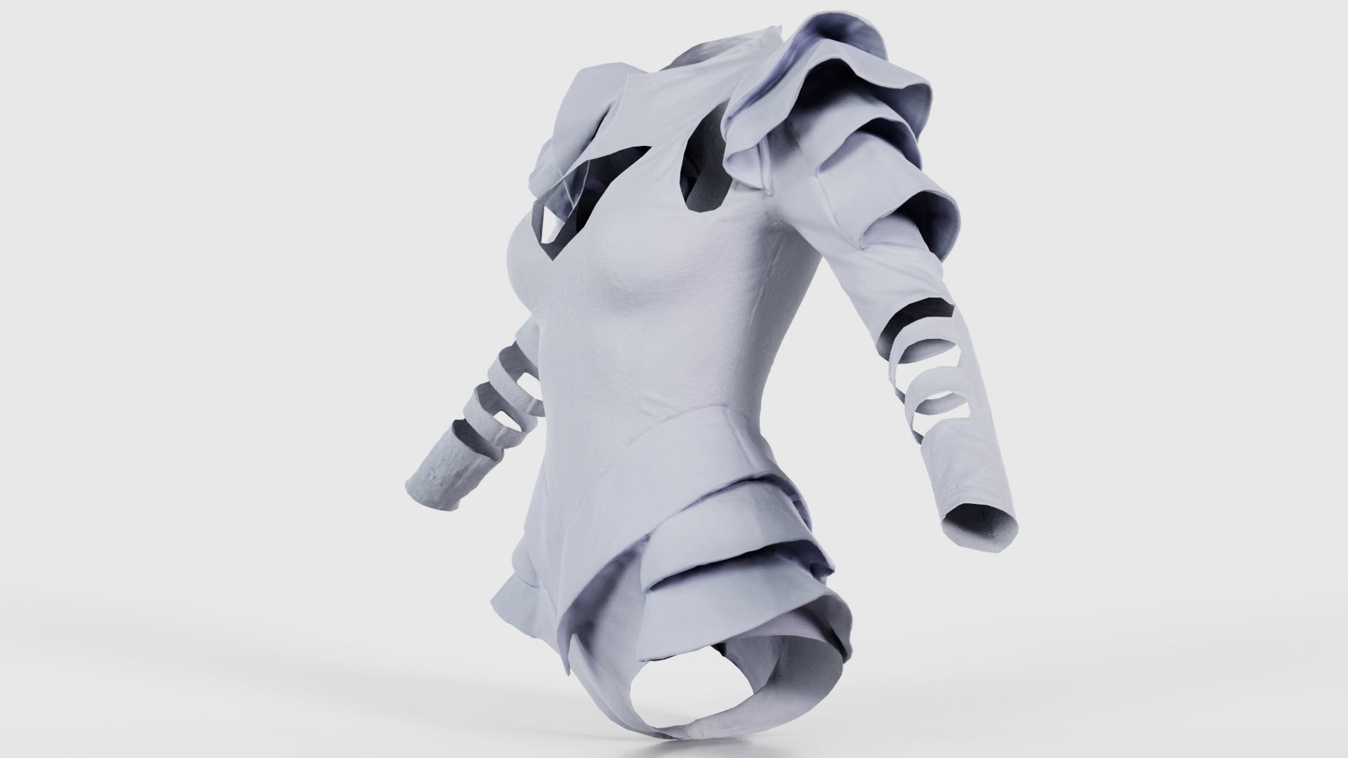 Pagode Bodysuit Low-poly 3D model_25