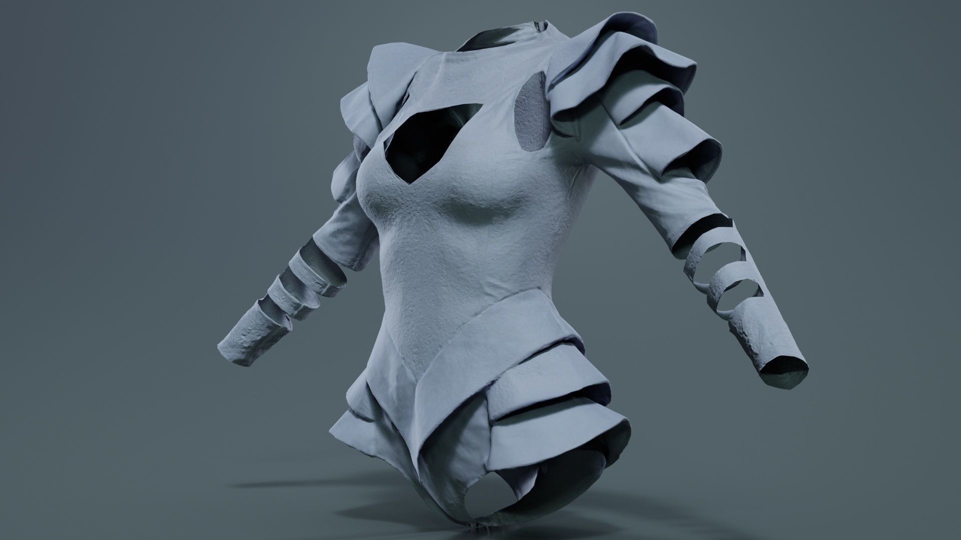 Pagode Bodysuit Low-poly 3D model_8