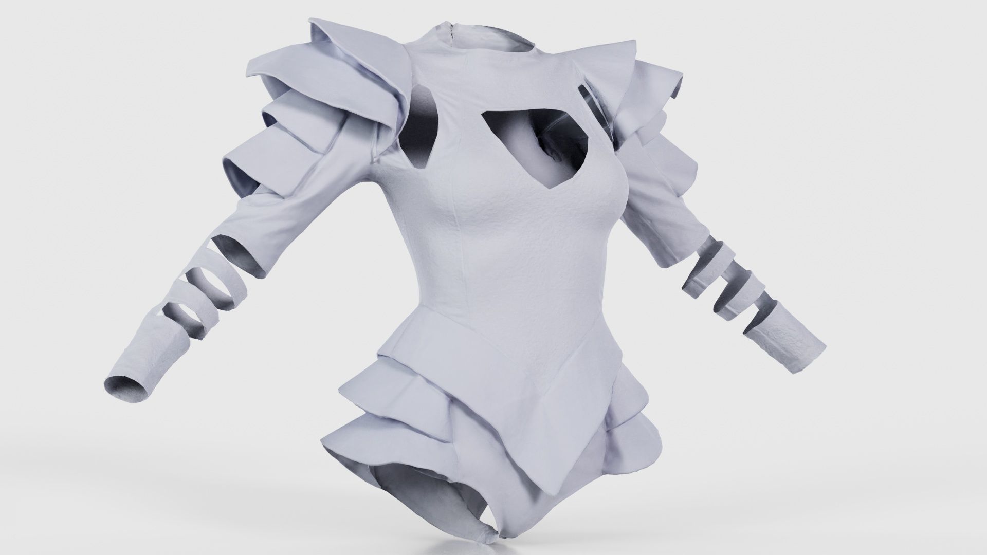 Pagode Bodysuit Low-poly 3D model_16