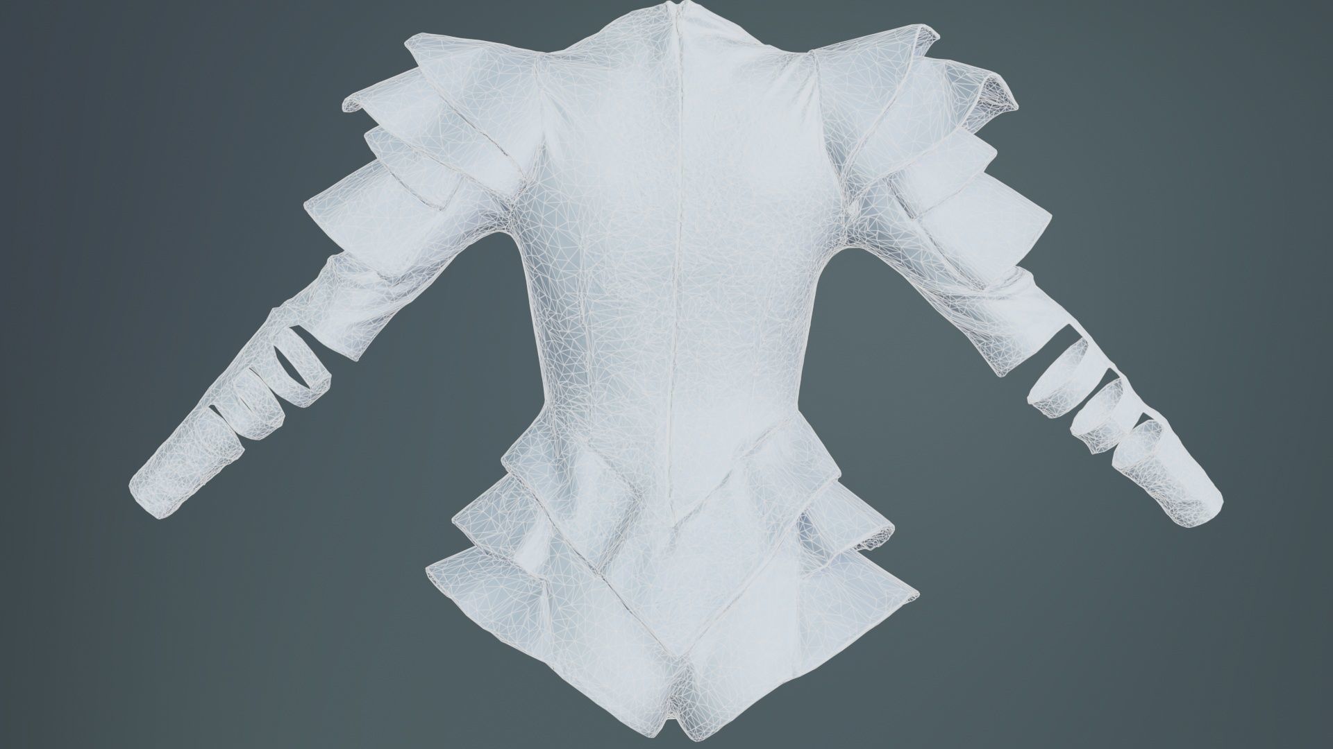 Pagode Bodysuit Low-poly 3D model_10