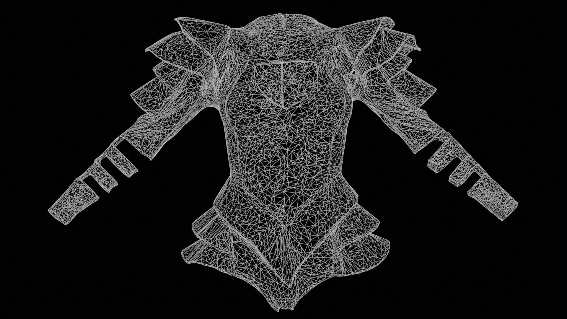 Pagode Bodysuit Low-poly 3D model_11