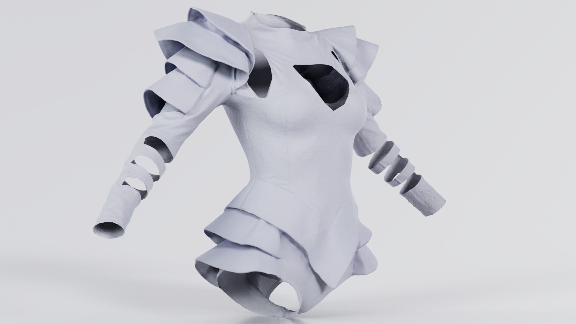 Pagode Bodysuit Low-poly 3D model_2