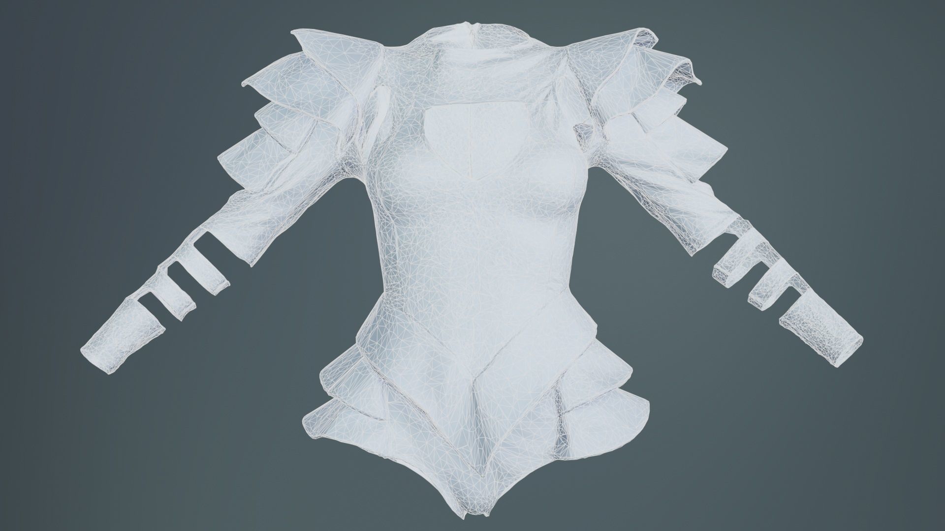 Pagode Bodysuit Low-poly 3D model_9