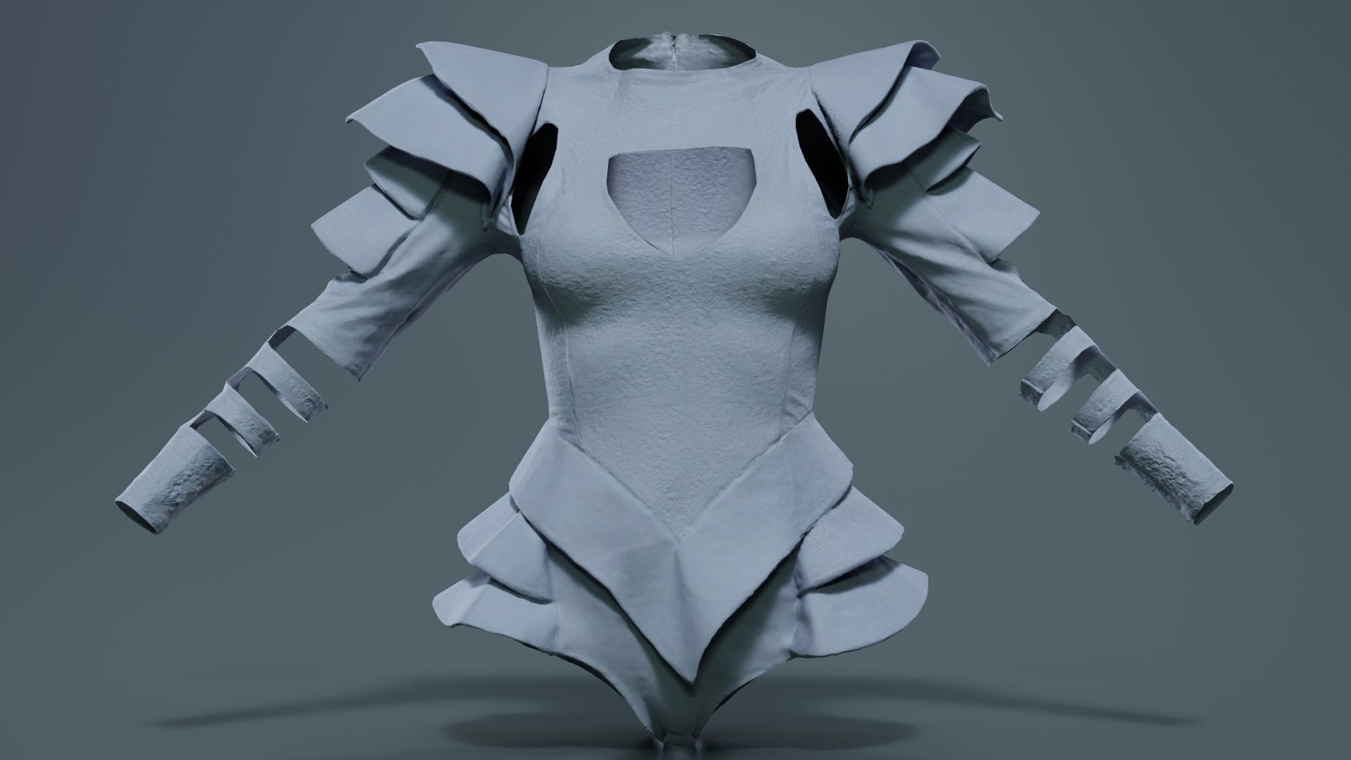 Pagode Bodysuit Low-poly 3D model_6
