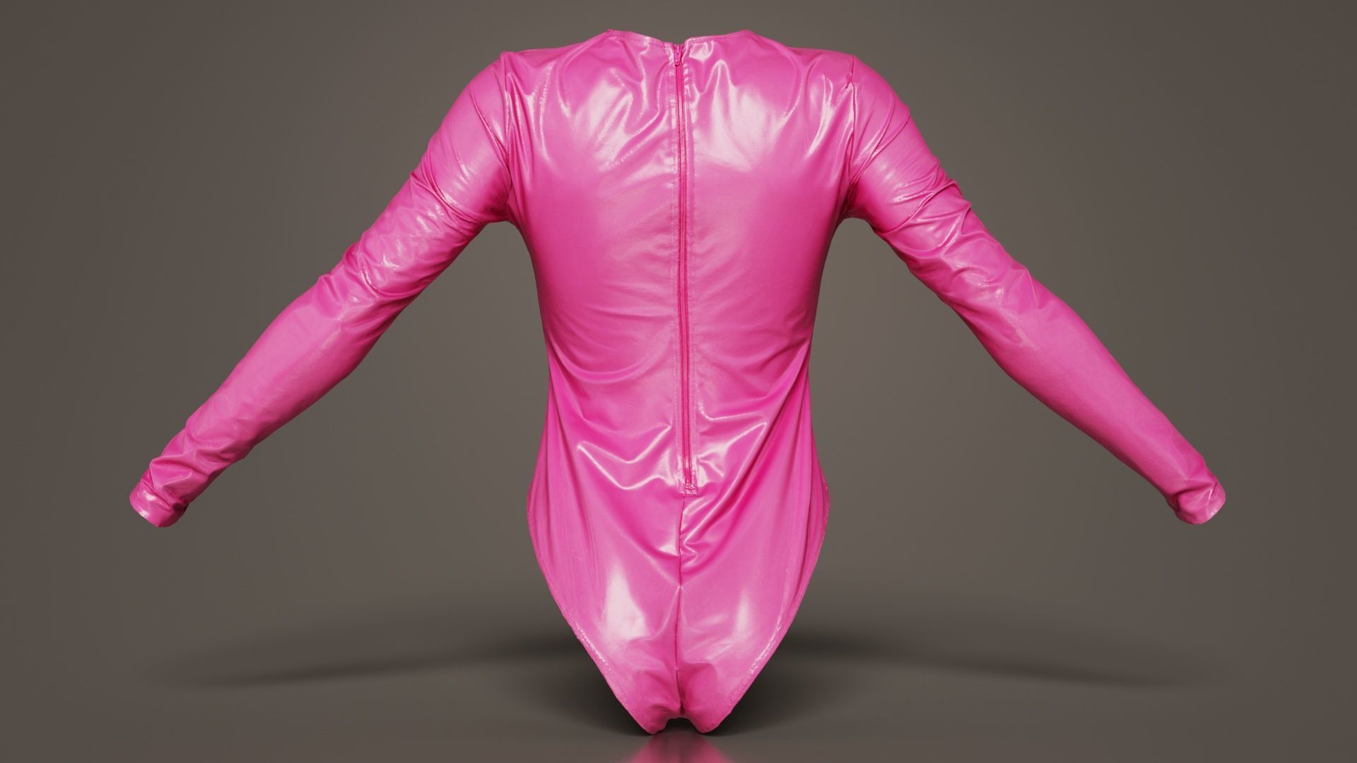 Plastic Bodysuit Low-poly 3D model_3