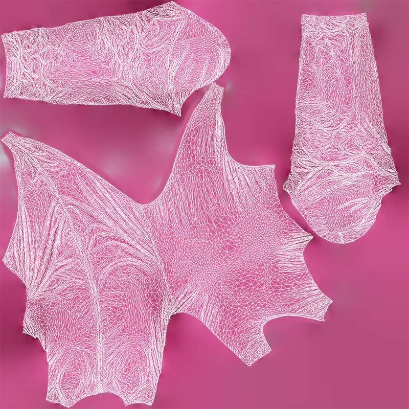 Plastic Bodysuit Low-poly 3D model_14