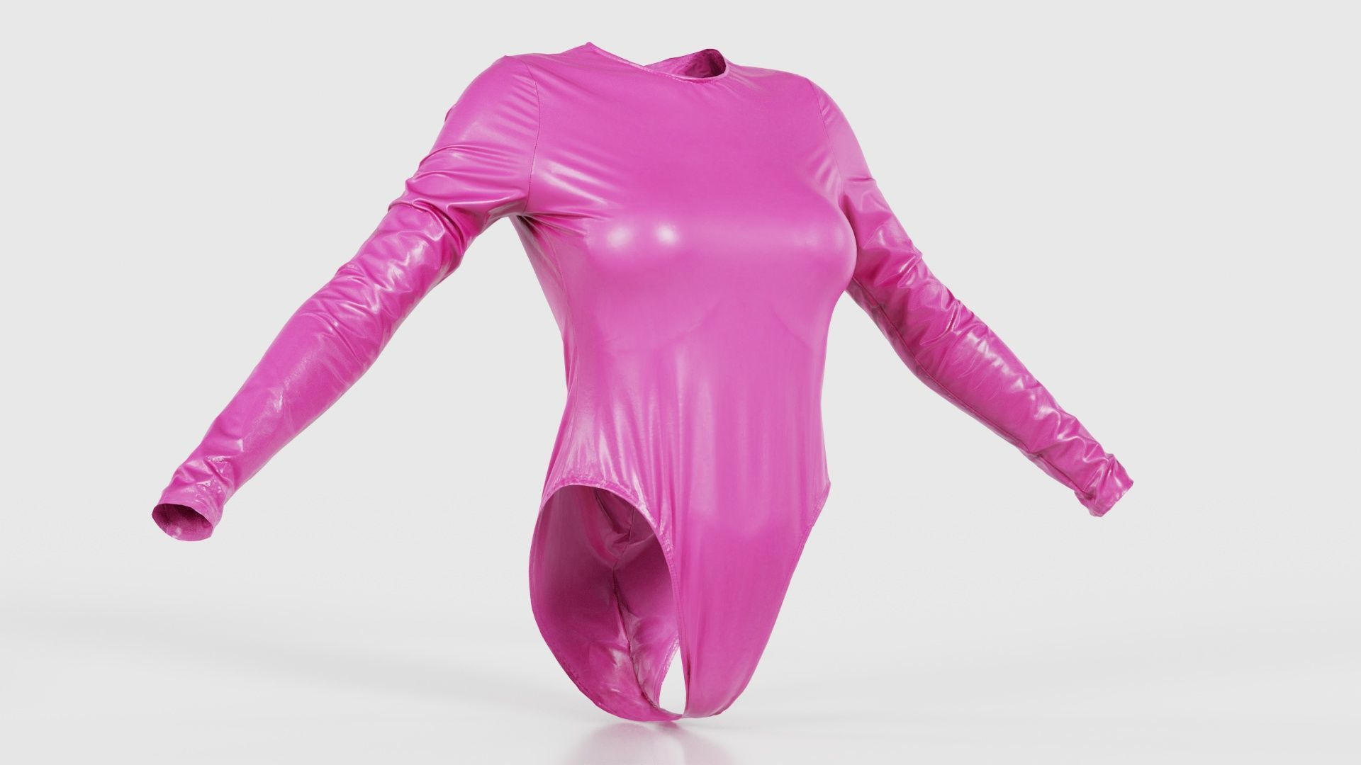 Plastic Bodysuit Low-poly 3D model_16