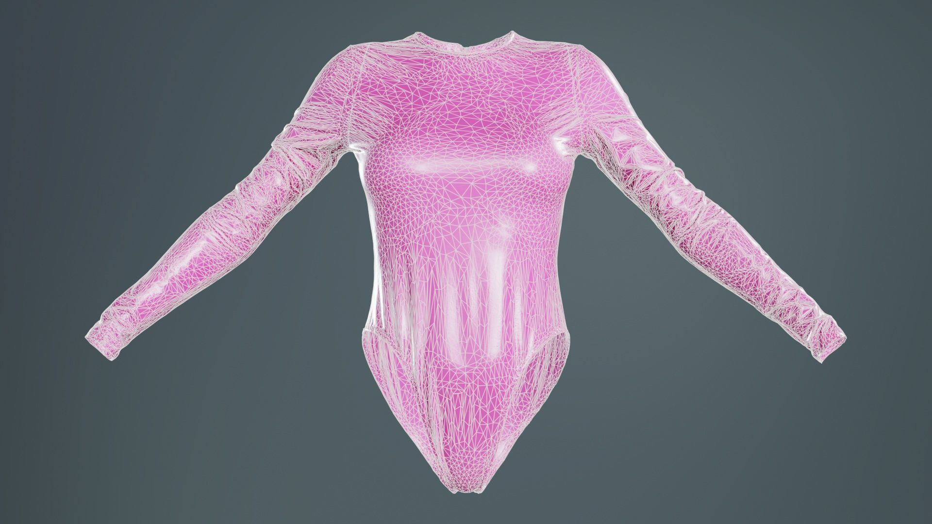 Plastic Bodysuit Low-poly 3D model_9