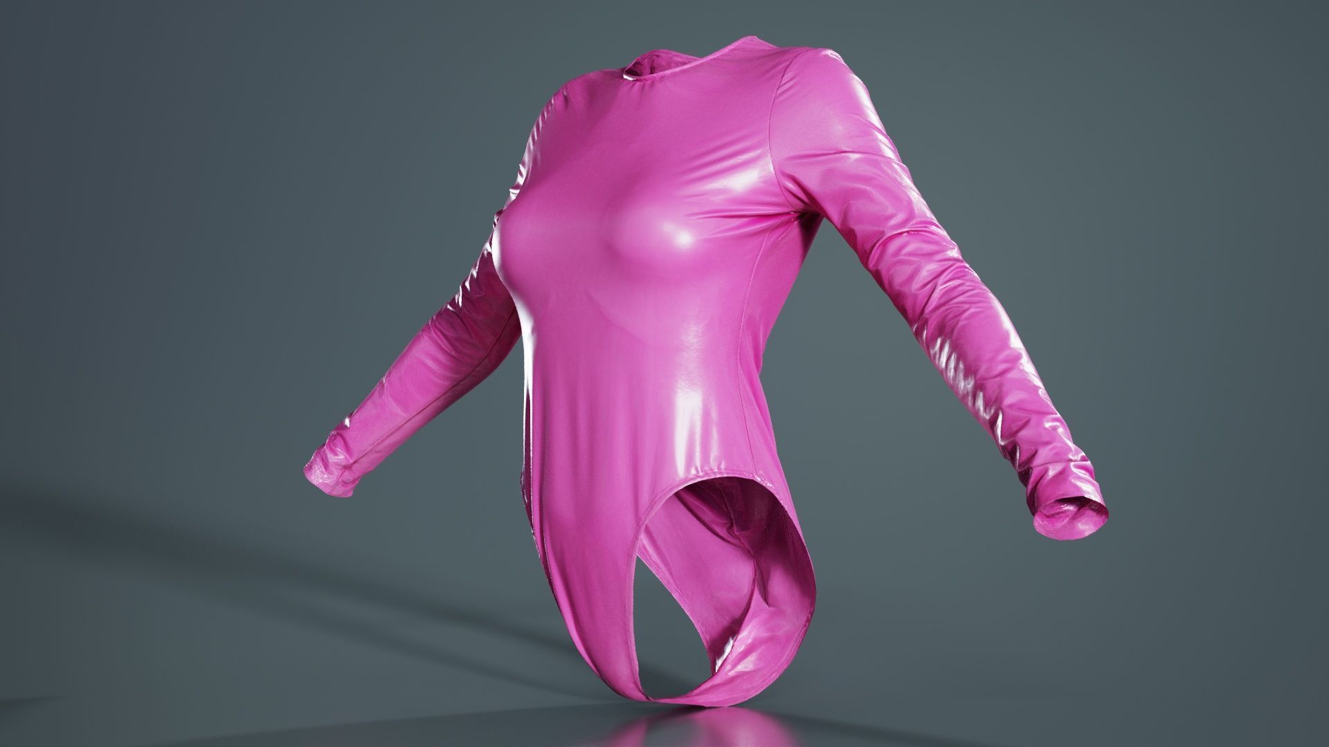Plastic Bodysuit Low-poly 3D model_2