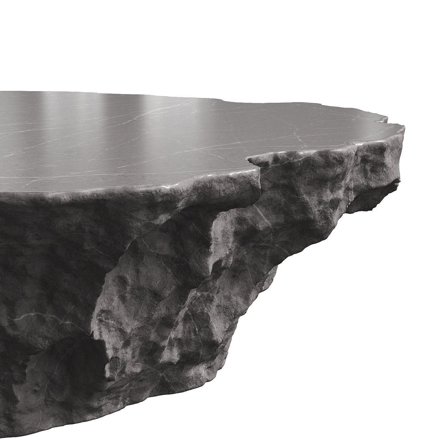 Stone relief coffee table 3D model_4
