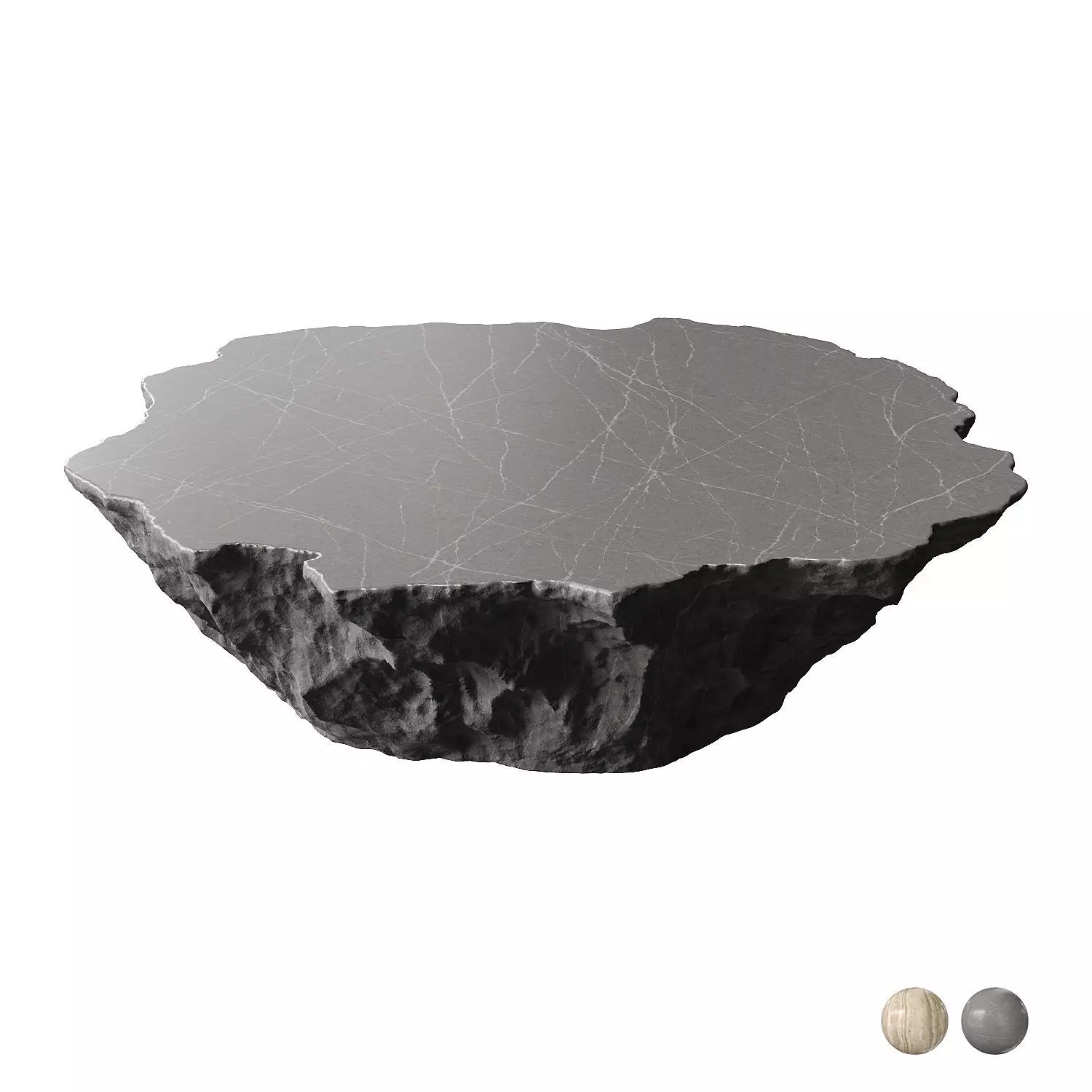 Stone relief coffee table 3D model_0