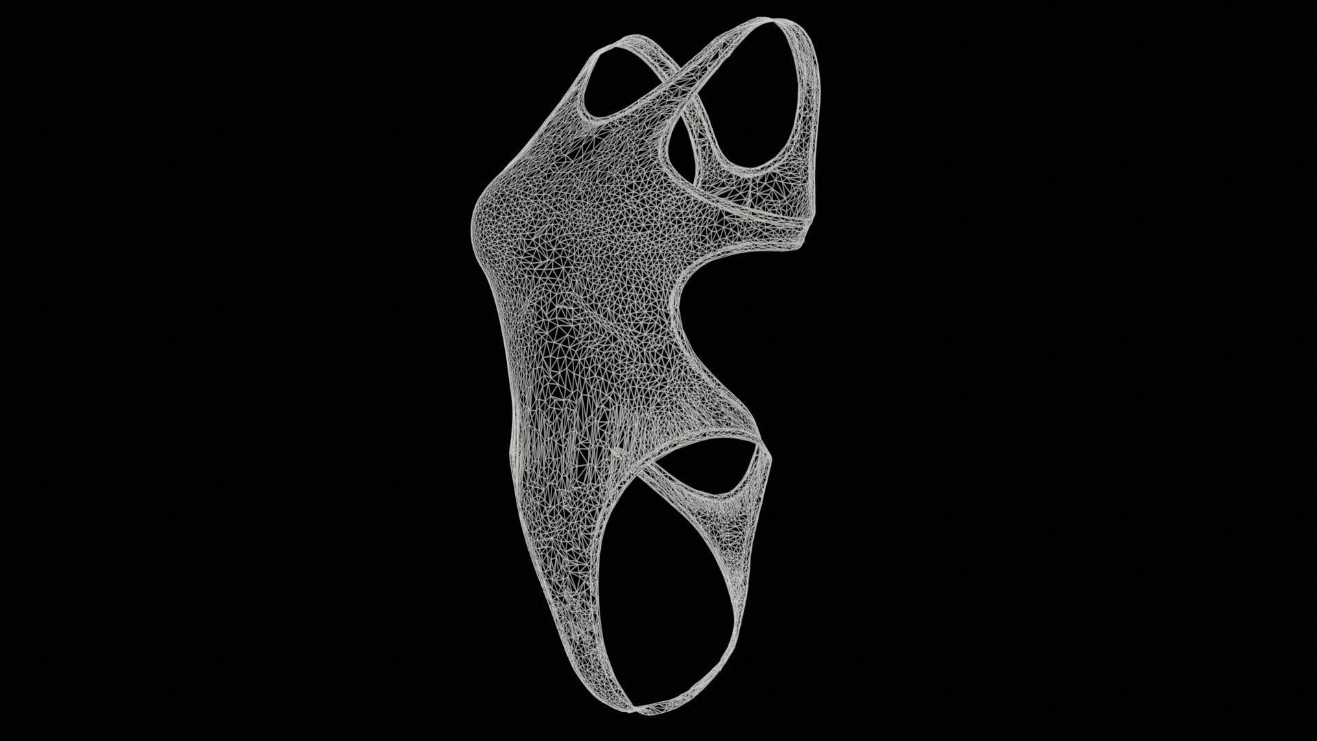 Tight Swimsuit Low-poly 3D model_11