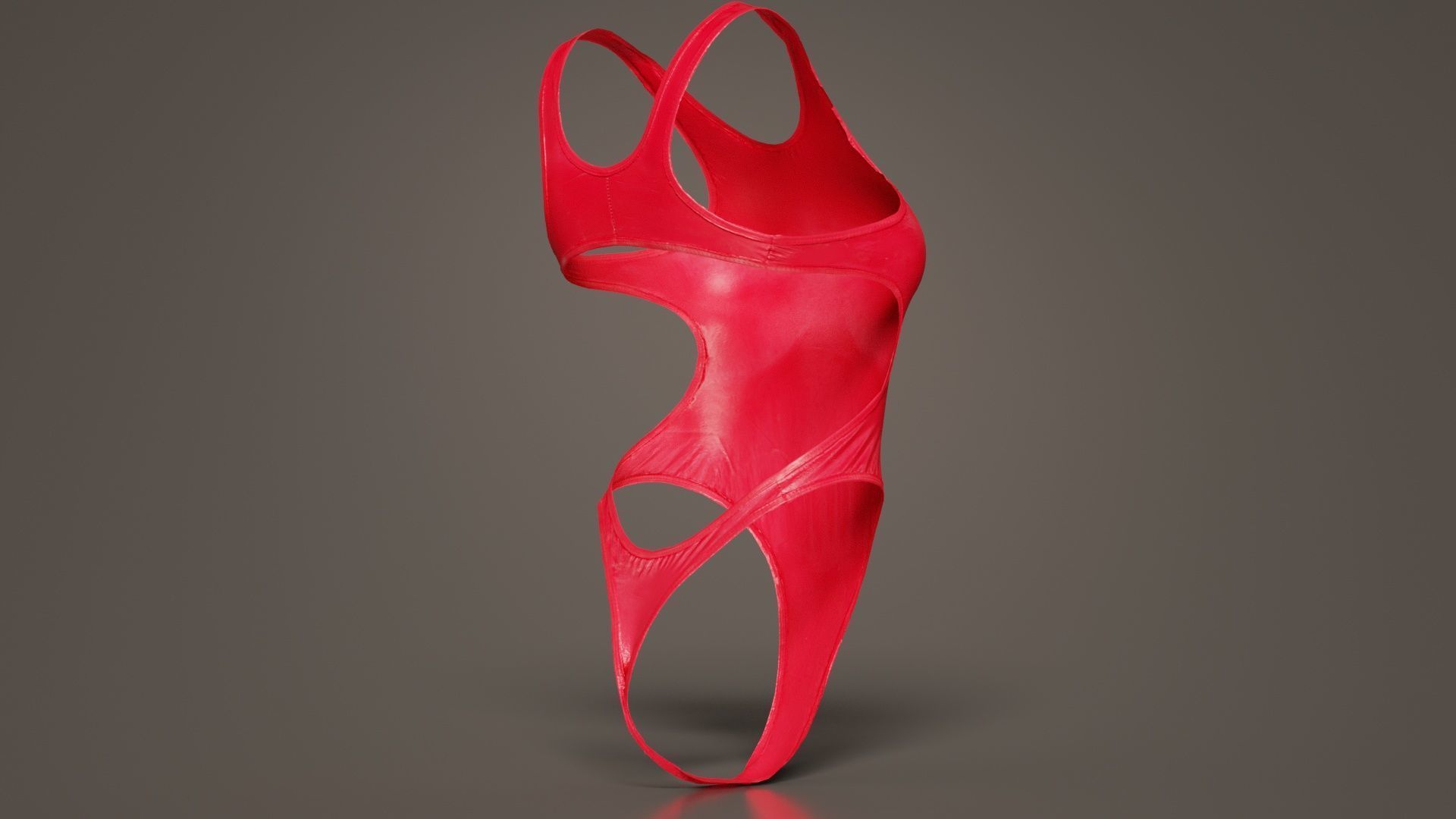 Tight Swimsuit Low-poly 3D model_3