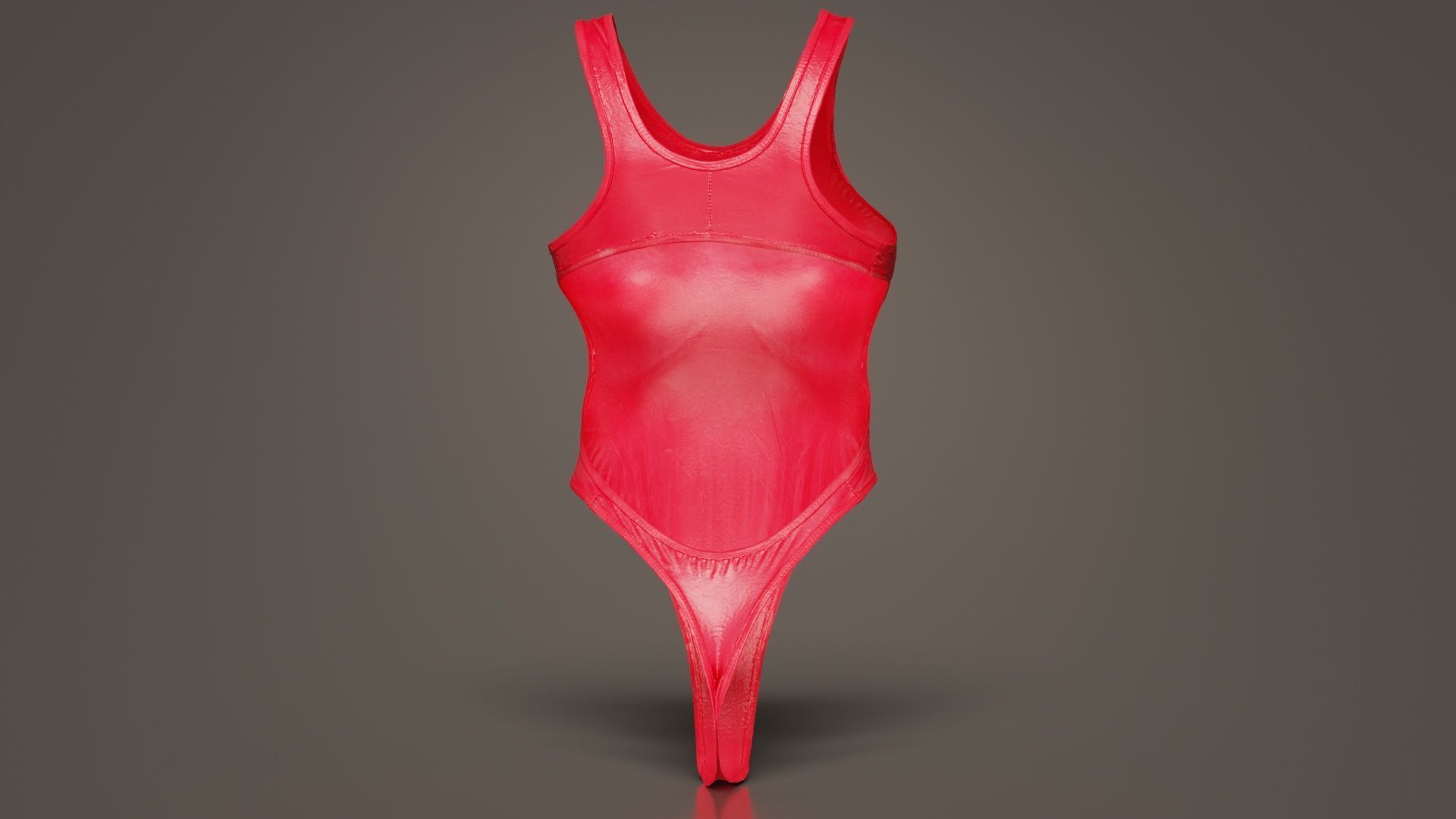 Tight Swimsuit Low-poly 3D model_5