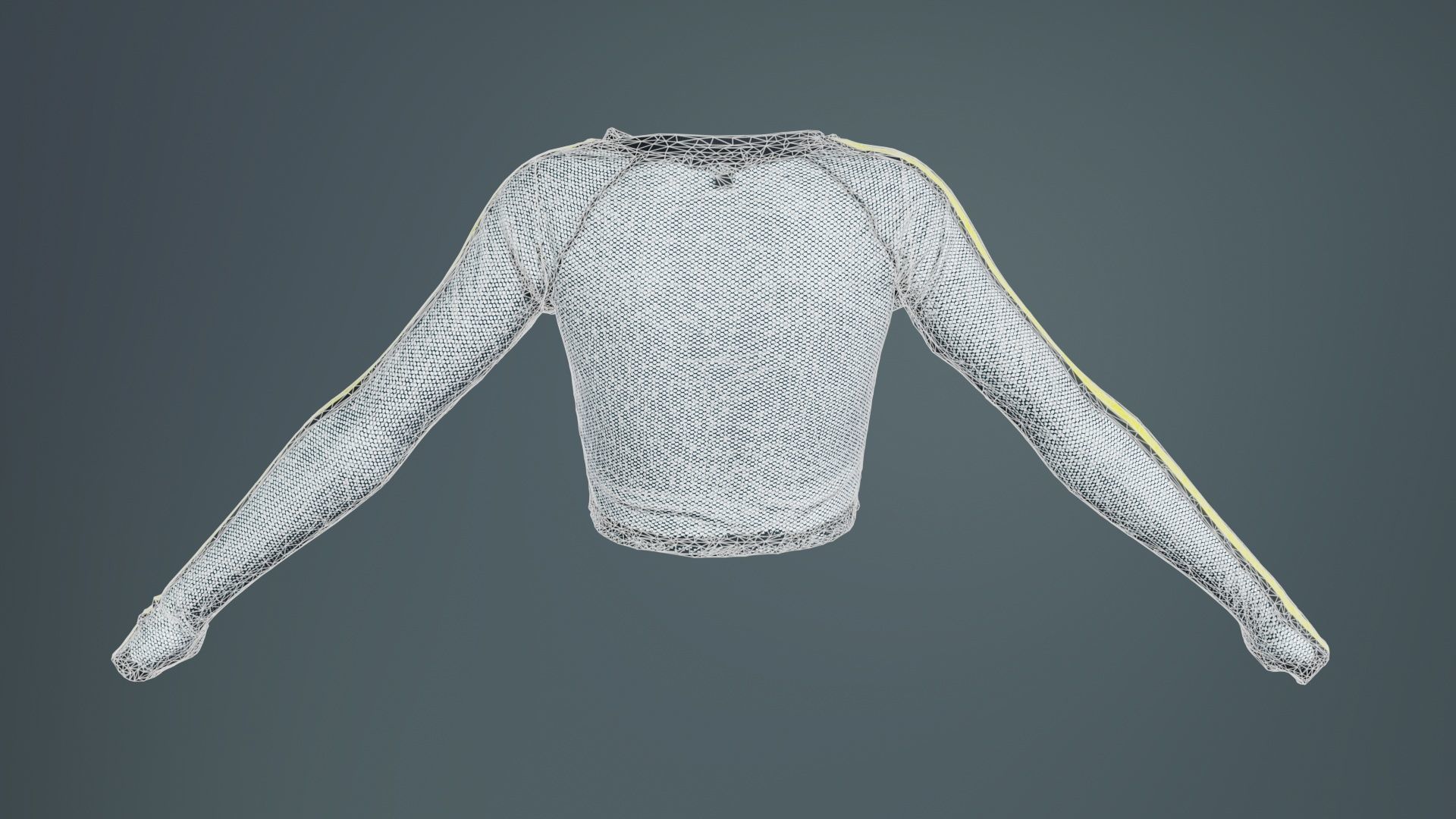 Arm Stripes Mesh Top Low-poly 3D model_10