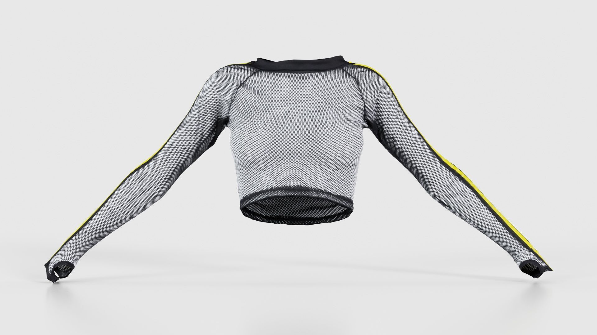 Arm Stripes Mesh Top Low-poly 3D model_15