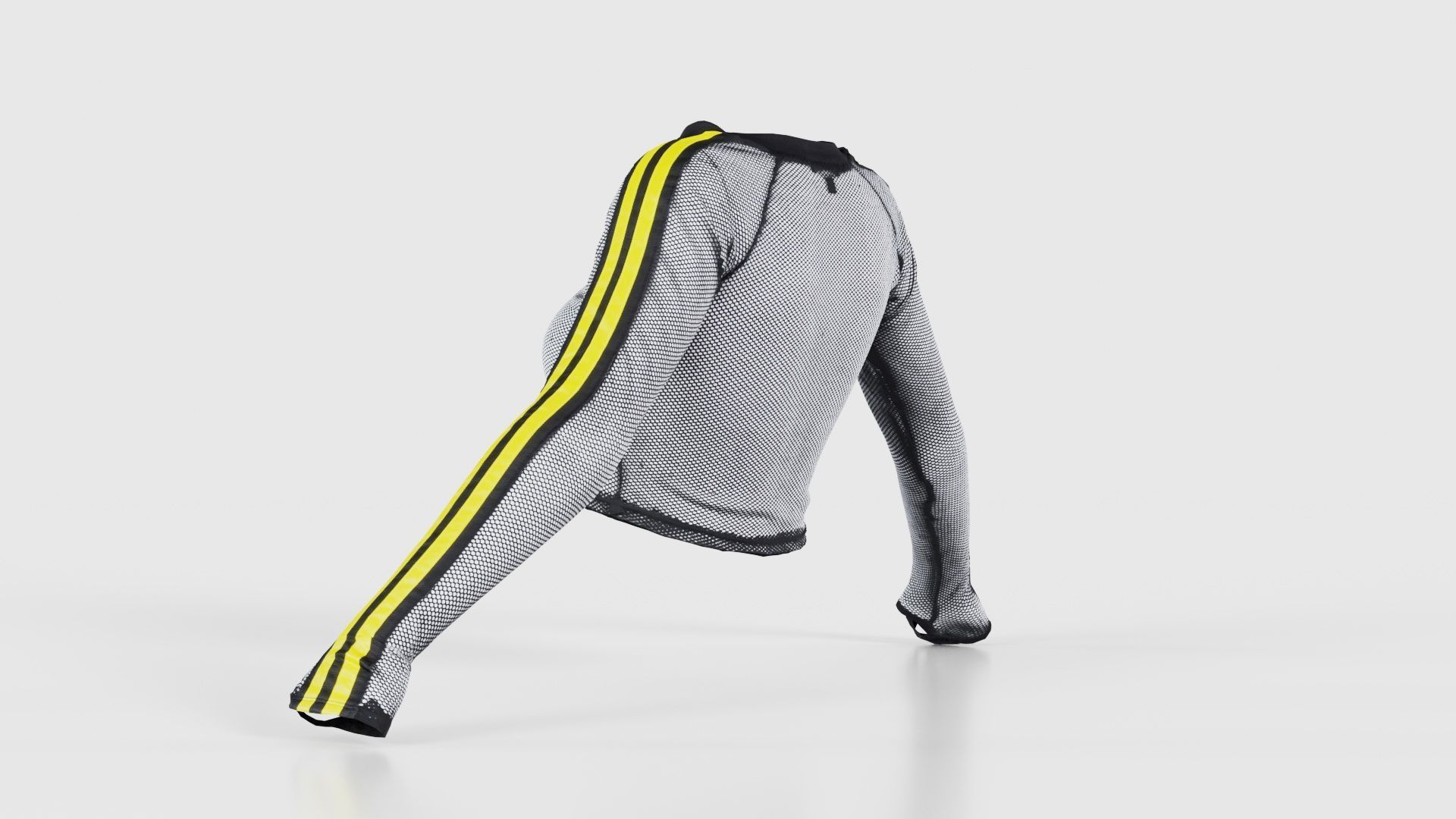 Arm Stripes Mesh Top Low-poly 3D model_23