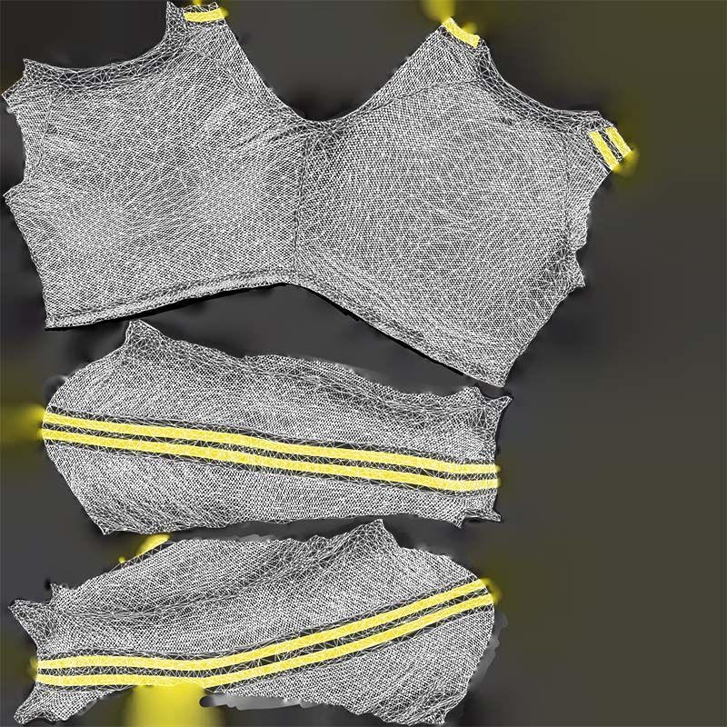 Arm Stripes Mesh Top Low-poly 3D model_14