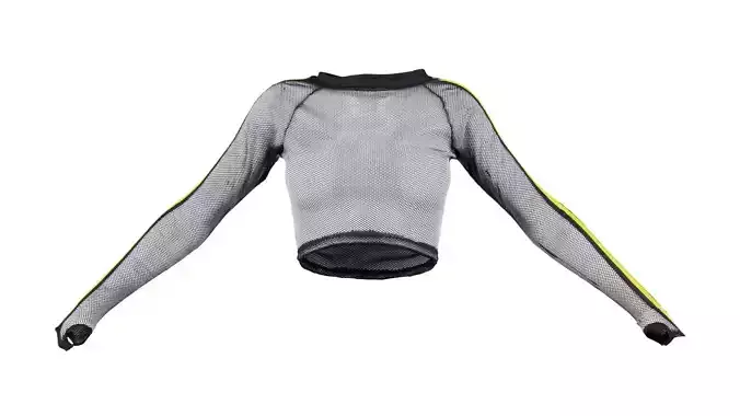 Arm Stripes Mesh Top Low-poly 3D model