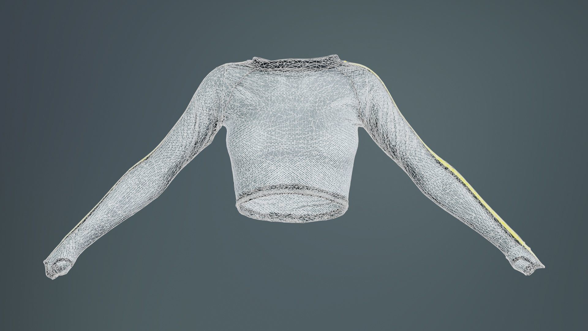 Arm Stripes Mesh Top Low-poly 3D model_9